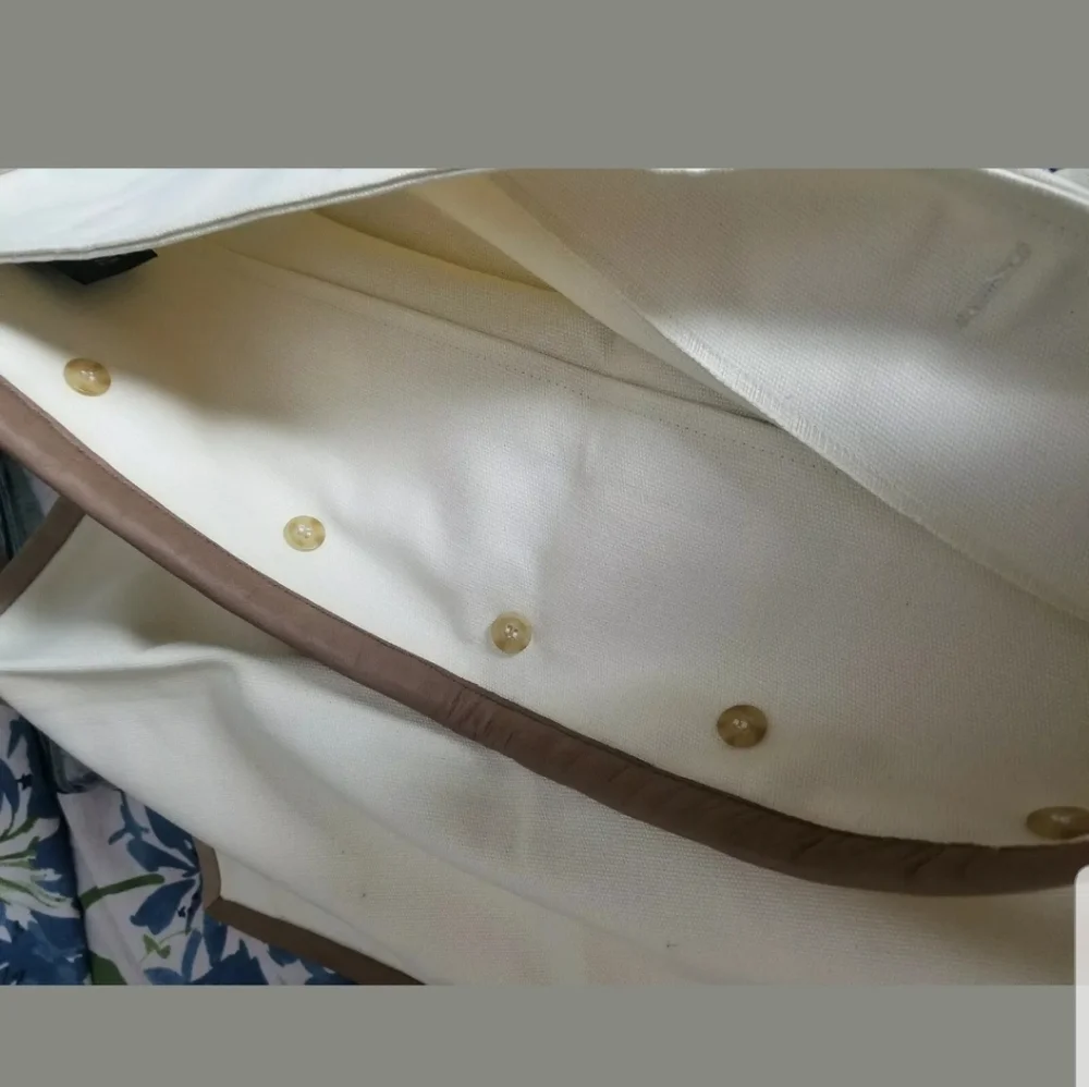 1 Ralph Lauren 52nd Street Canvas leather trim EURO sham